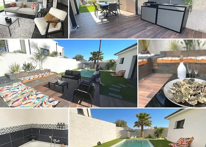 Contemporaine Avec Piscine Chauffee Proche Des Plages * Sauvian