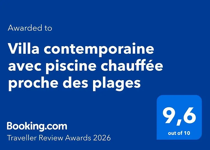 ヴィラ Contemporaine Avec Piscine Chauffee Proche Des Plages *